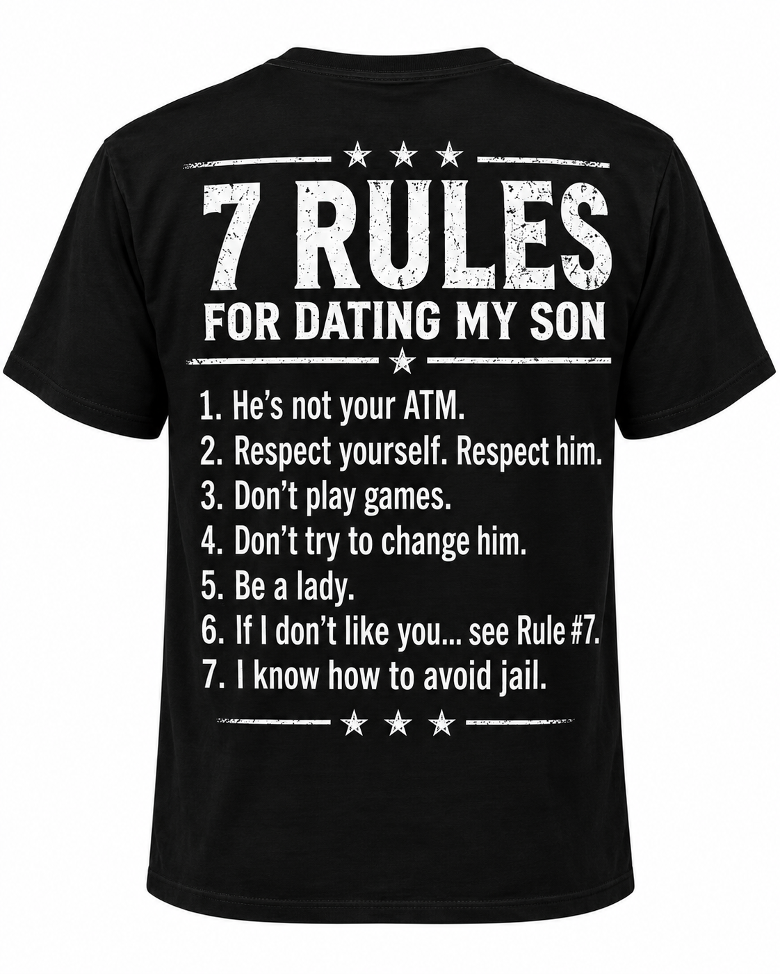 7 Rules for Dating My Son Shirt – Funny Protective Dad T-Shirt, Father’s Day Gift