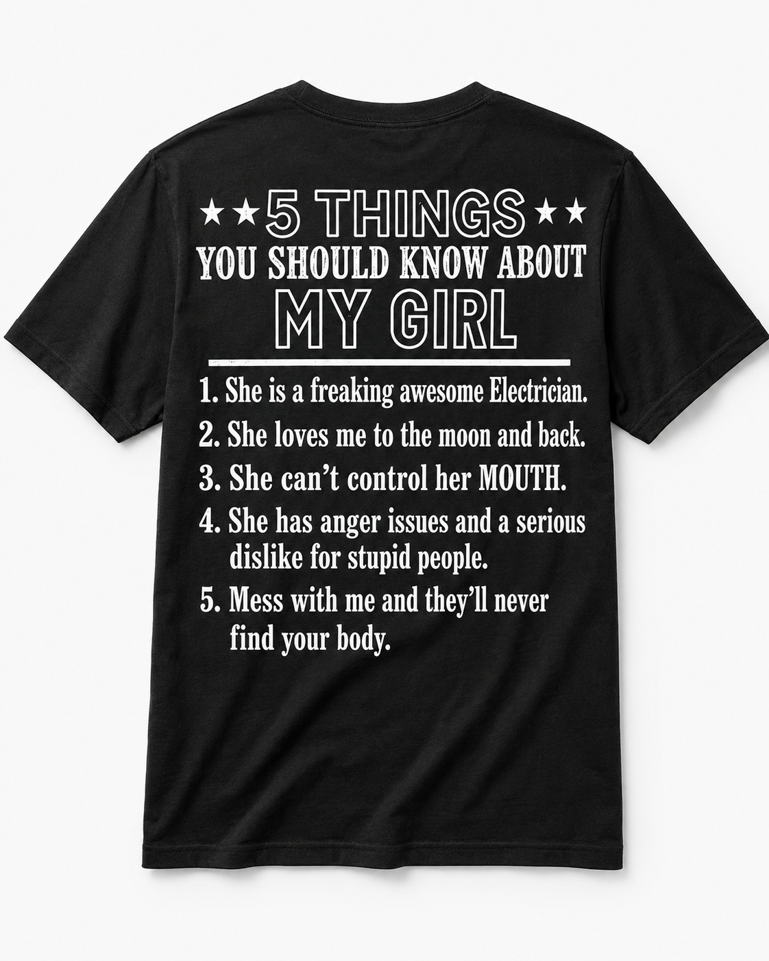 My Girl Is an Awesome Electrician Funny T-Shirt