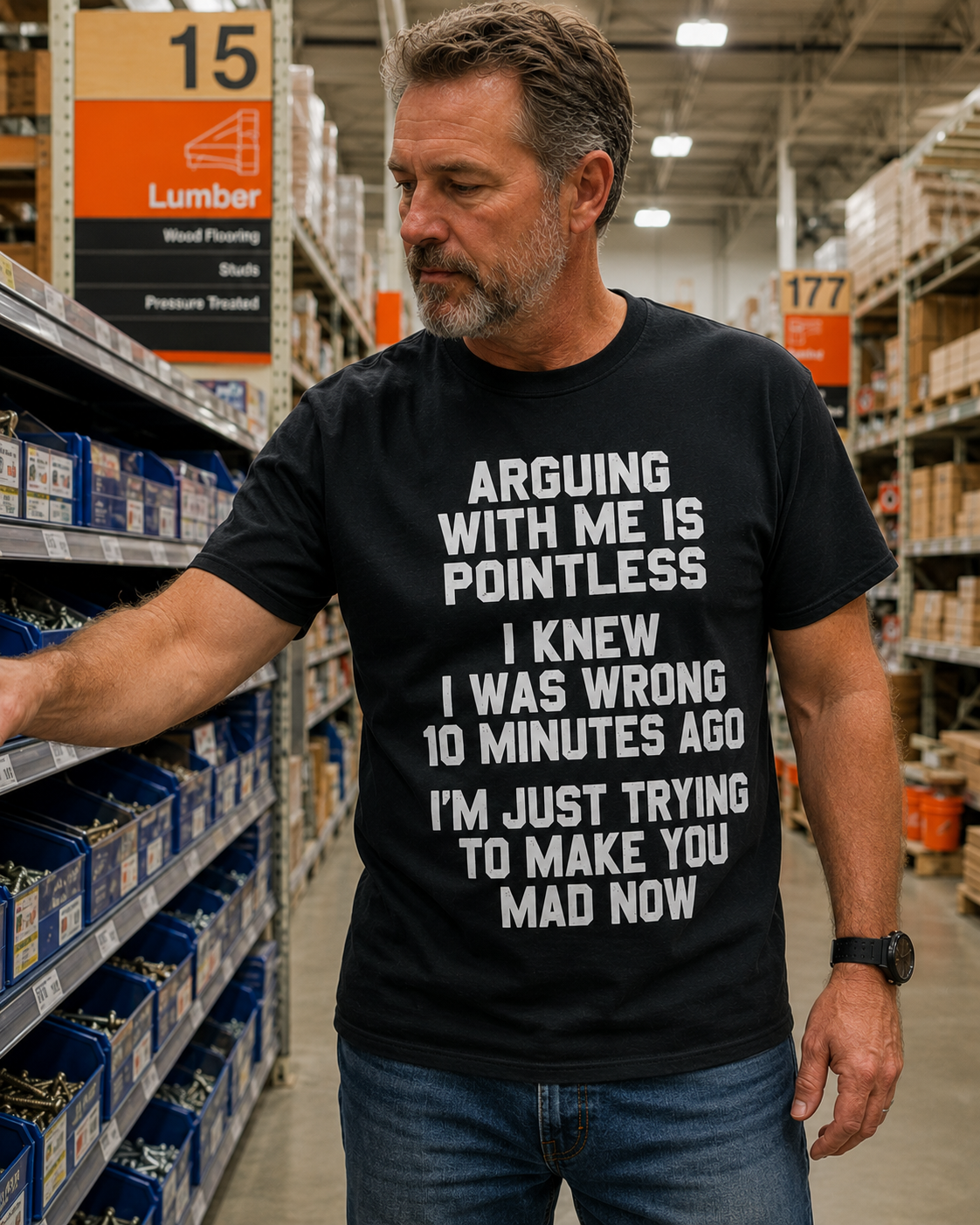 Aguing With Me Is Pointless Shirt – Funny Protective Dad T-Shirt