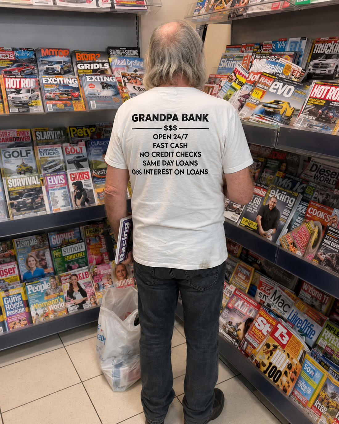 Grandpa Bank Funny T-Shirt