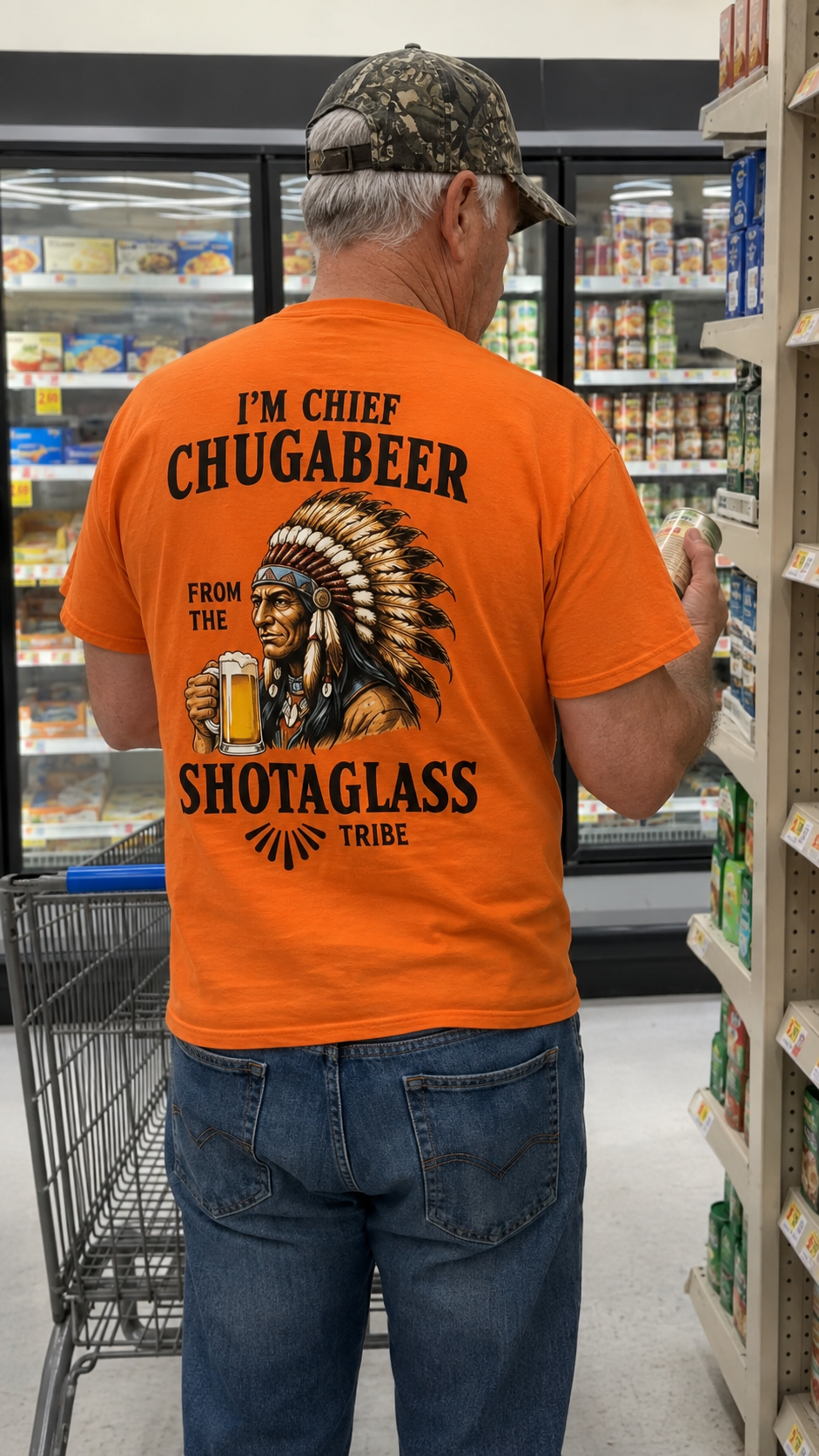 I’m Chief Chugabeer Shotglass Tribe Funny Dad T-Shirt