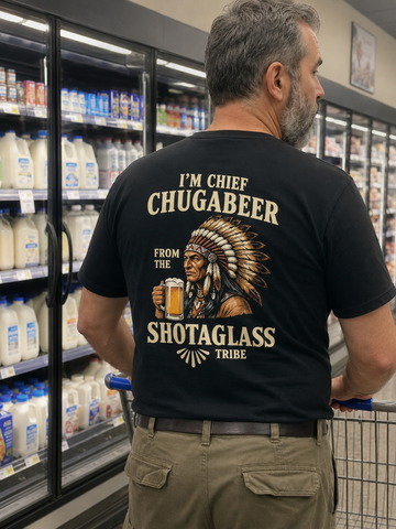 Chief Chugabeer Funny Drinking T-Shirt
