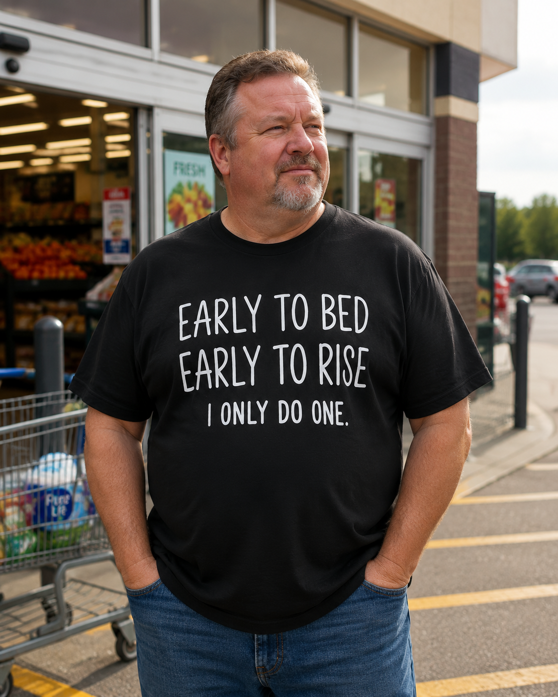 Early To Bed Early To Rise Shirt – Funny Protective Dad T-Shirt