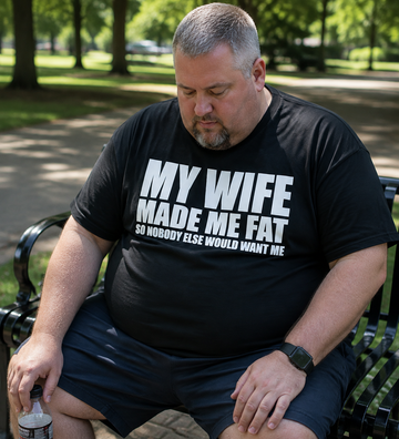 My Wife Made Me Fat - Funny Tshirt