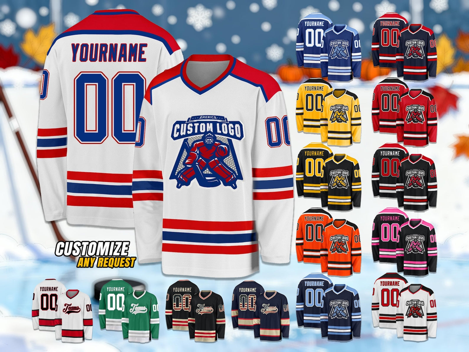 Custom Name - Team Hockey JS - All Stitched