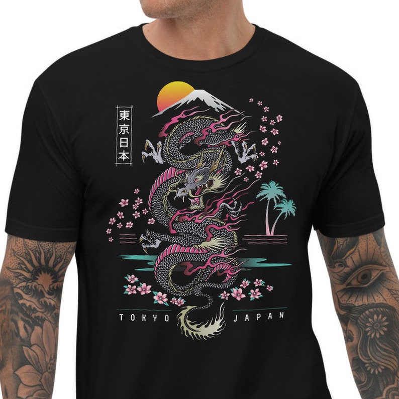 Japanese Traditional Dragon Tee - Gift for friend