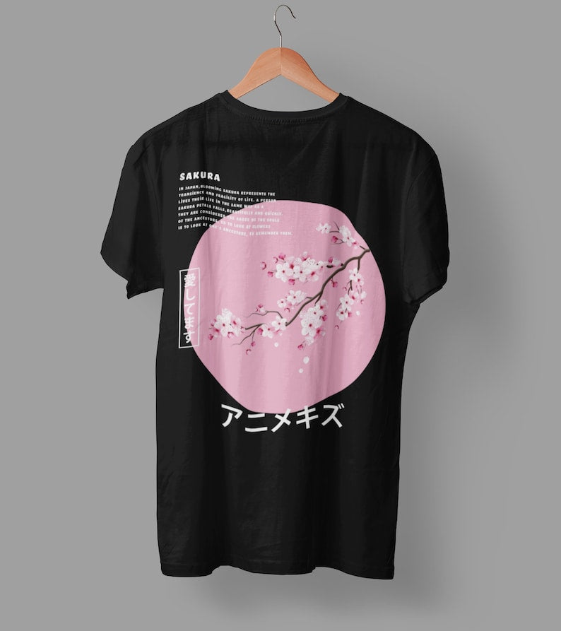 Japanese Sakura Themed Tee - Gift for friend