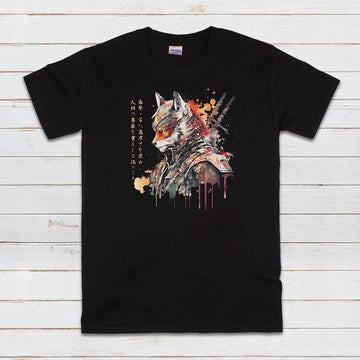 Japanese Samurai Fox Tee - Gift for friends