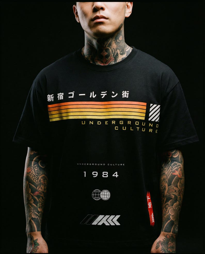 Japanese Boxy Streetwear Tee - Gift for friend