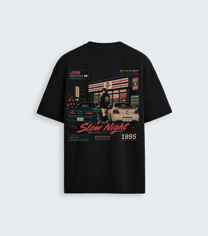 Japanese Slow Night JDM Tee - Gift for friend