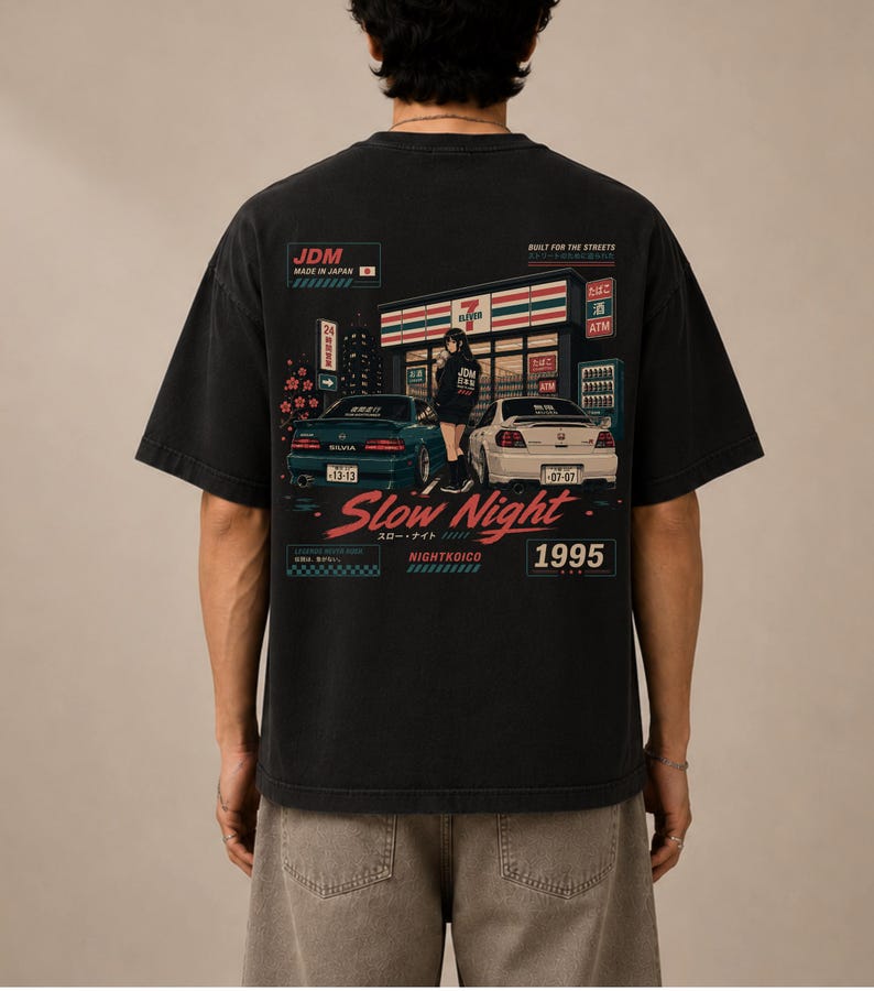 Japanese Slow Night JDM Tee - Gift for friend
