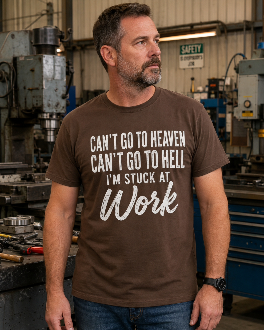 Cant Go To Heaven Cant Go To Hell Shirt – Funny Protective Dad T-Shirt